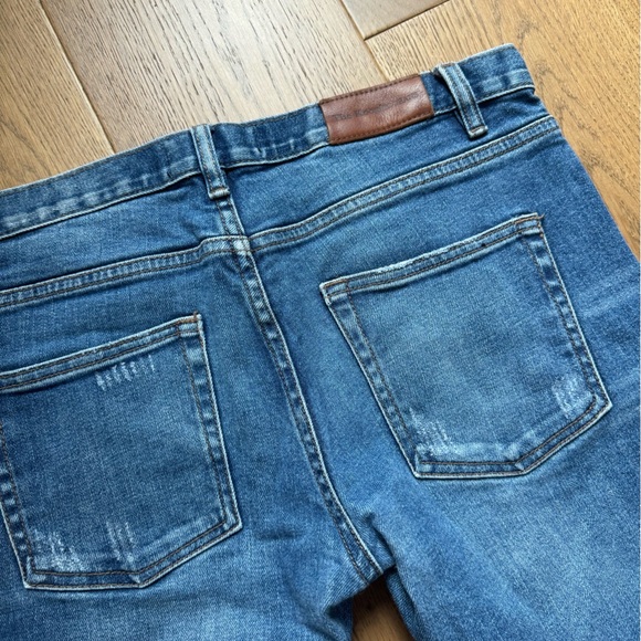 The Kooples Men’s Slim Fit Jeans - Size 31 - Medium Blue Distressed Button Fly - Picture 10 of 10